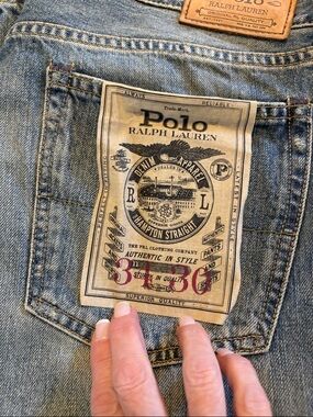 Polo by Ralph Lauren Light Blue Straight Jeans with Back Patch